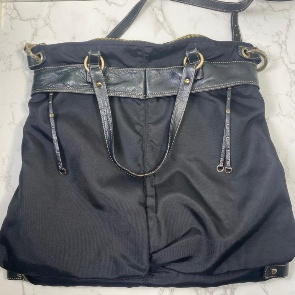 Hayden Harnett Ibiza Convertible Flight Tote Travel Black